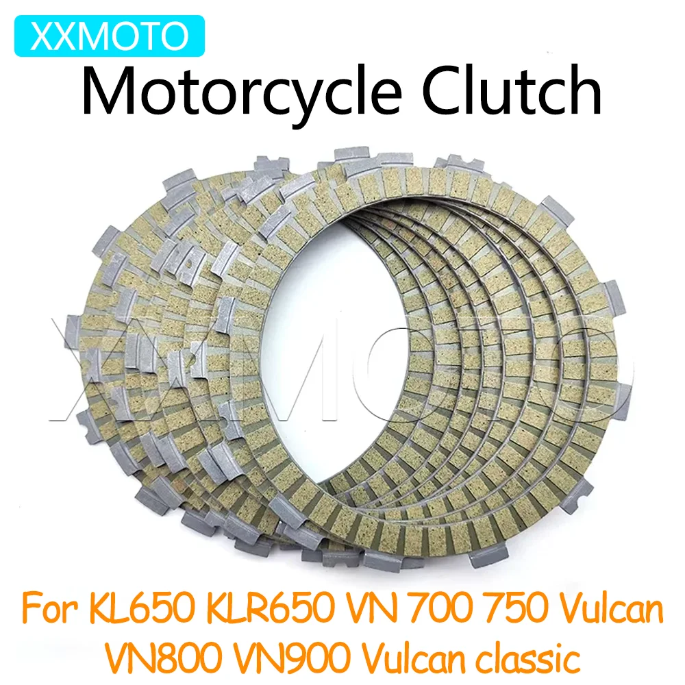 For Kawasaki KLR650 KLR 650 KL650 VN700 VN750 VN800 VN900 Vulcan VN 800 900 Classic Motorcycle Clutch Plates Friction Disc Kits