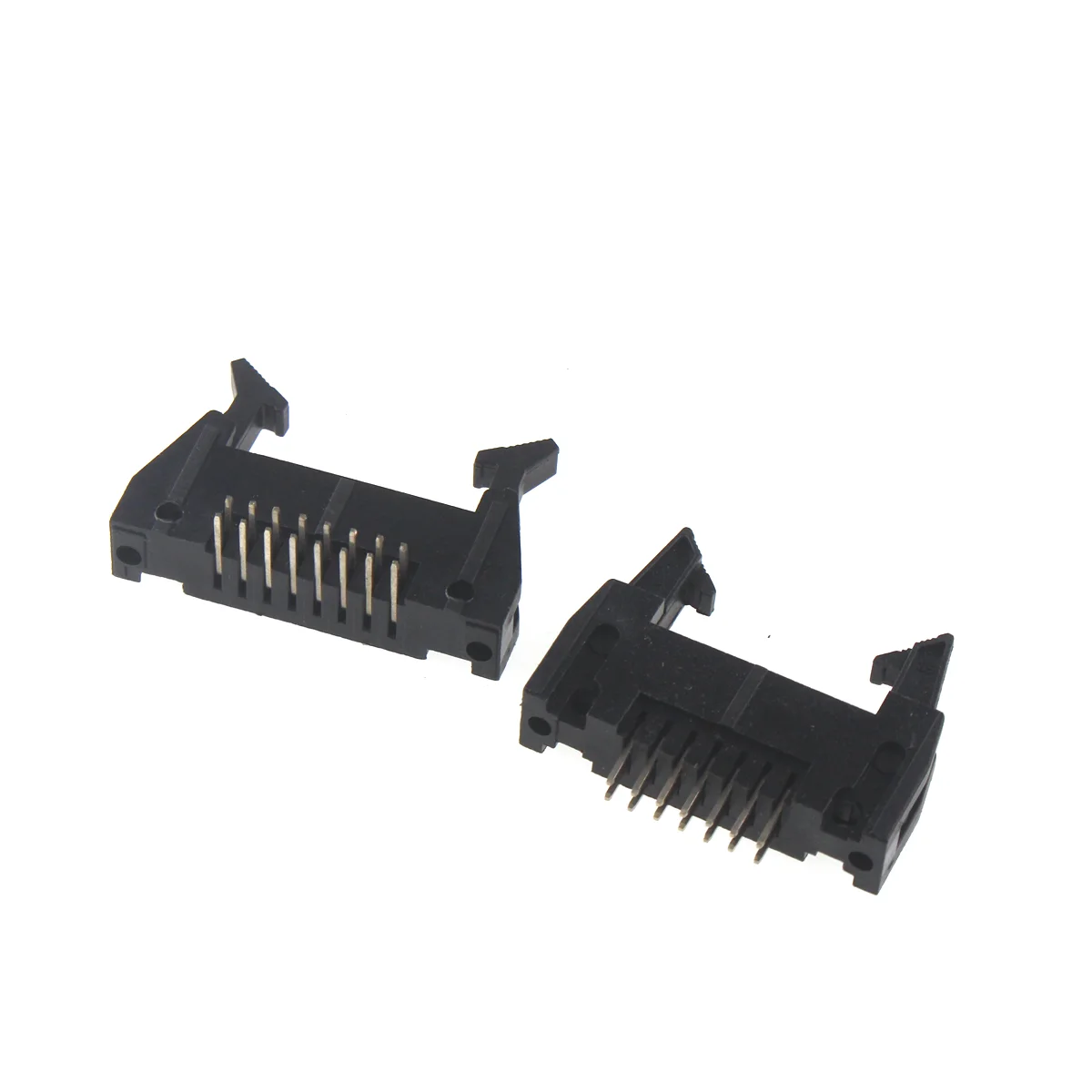 5pcs DC2 2.54mm Pitch Straight curved Angle Hook Horn Socket Connector 10/14/16/20/26/30/40P For Flat Ribbon Cable IDC Socket