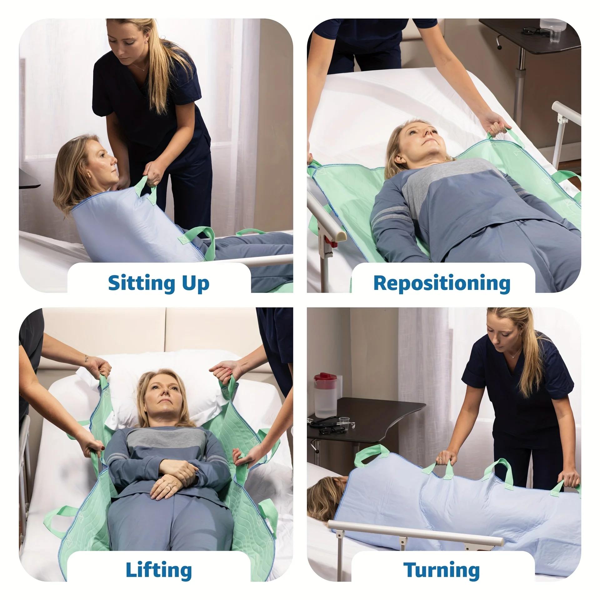 سميكة مبطن الكبار تحول نقالة نقل حزام تحديد المواقع وسادة السرير حصيرة مع مقبض قابل للغسل مانعة للتسرب حصيرة الكبار حفاضات الرعاية