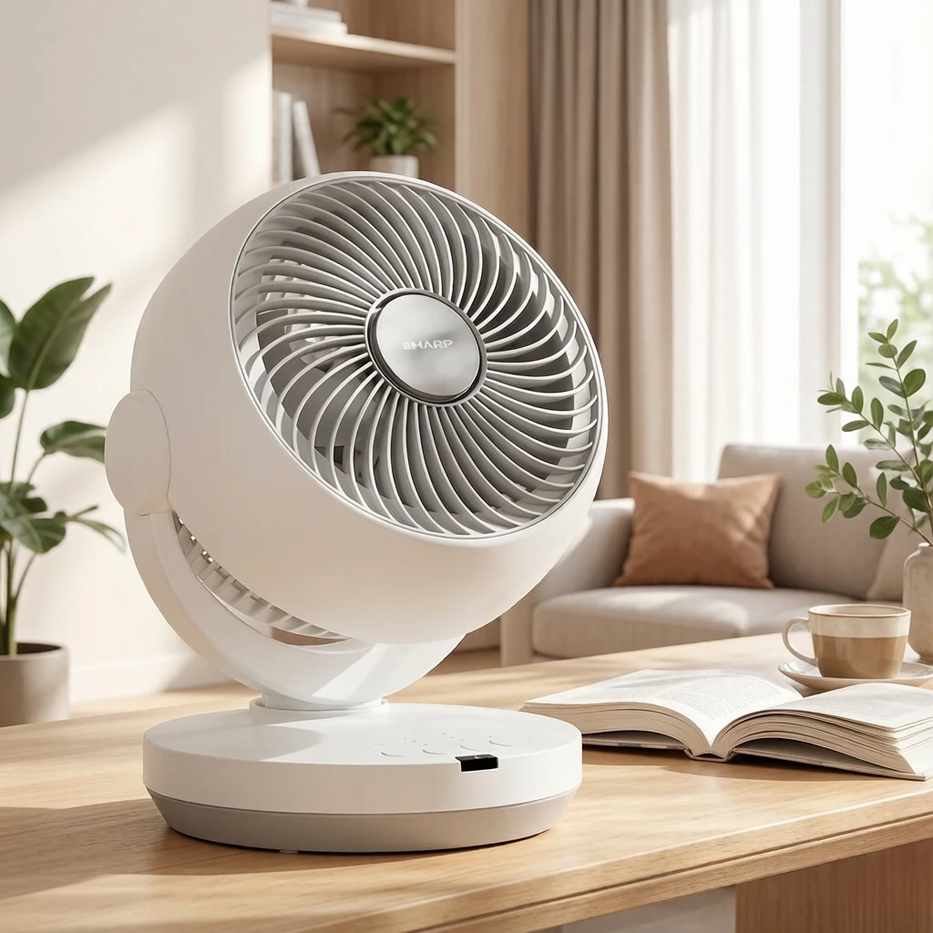 Small Desktop Air Circulator Fan Unisex Quiet, Table Fan for Home Office Dorm Wide-Angle 3D Airflow Cooling Antibacterial