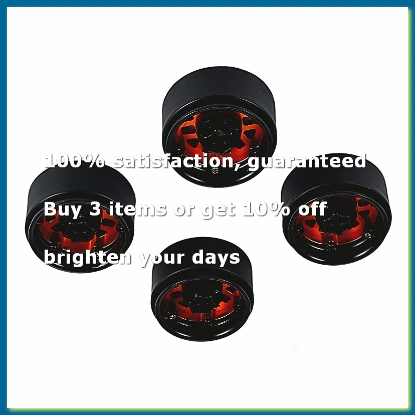 ●4PCS 1.9 Metal Beadlock Wheel Hub Rim for 1/10 RC Crawler Axial SCX10 90046 AXI03007 TRX4 RedCat D90,Orange