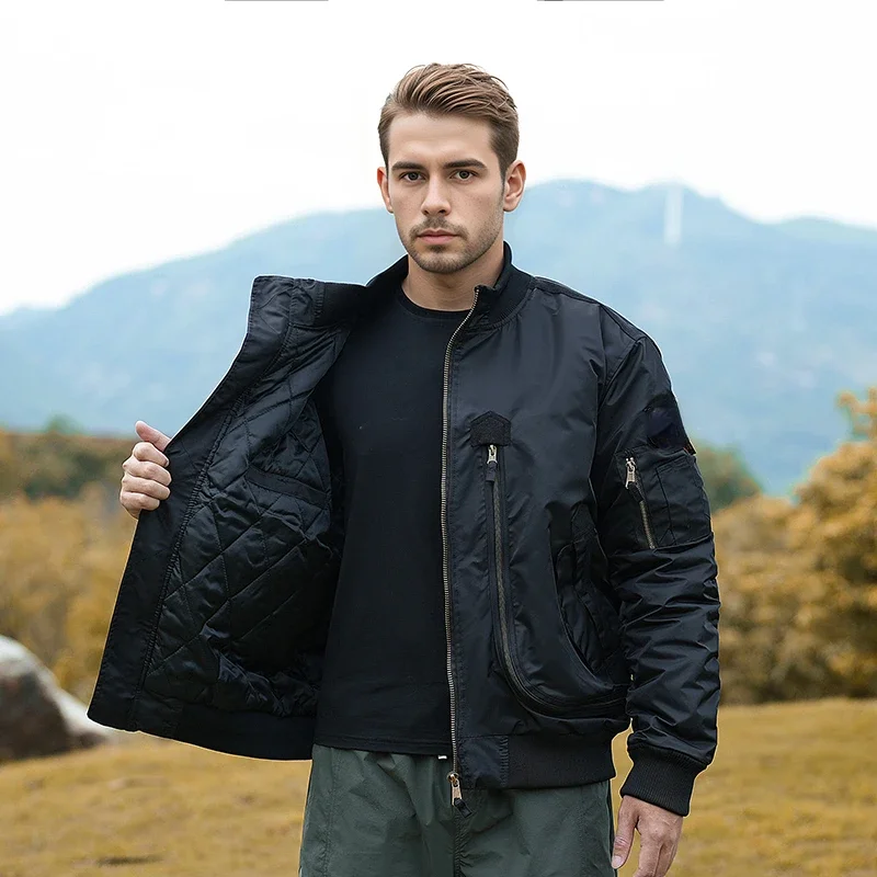 Winter Warm Parka Men's Fashion Retro Thickened Windproof Waterproof Work Jacket Field Loose Work Multi-pocket Ma1 Cargo Coat