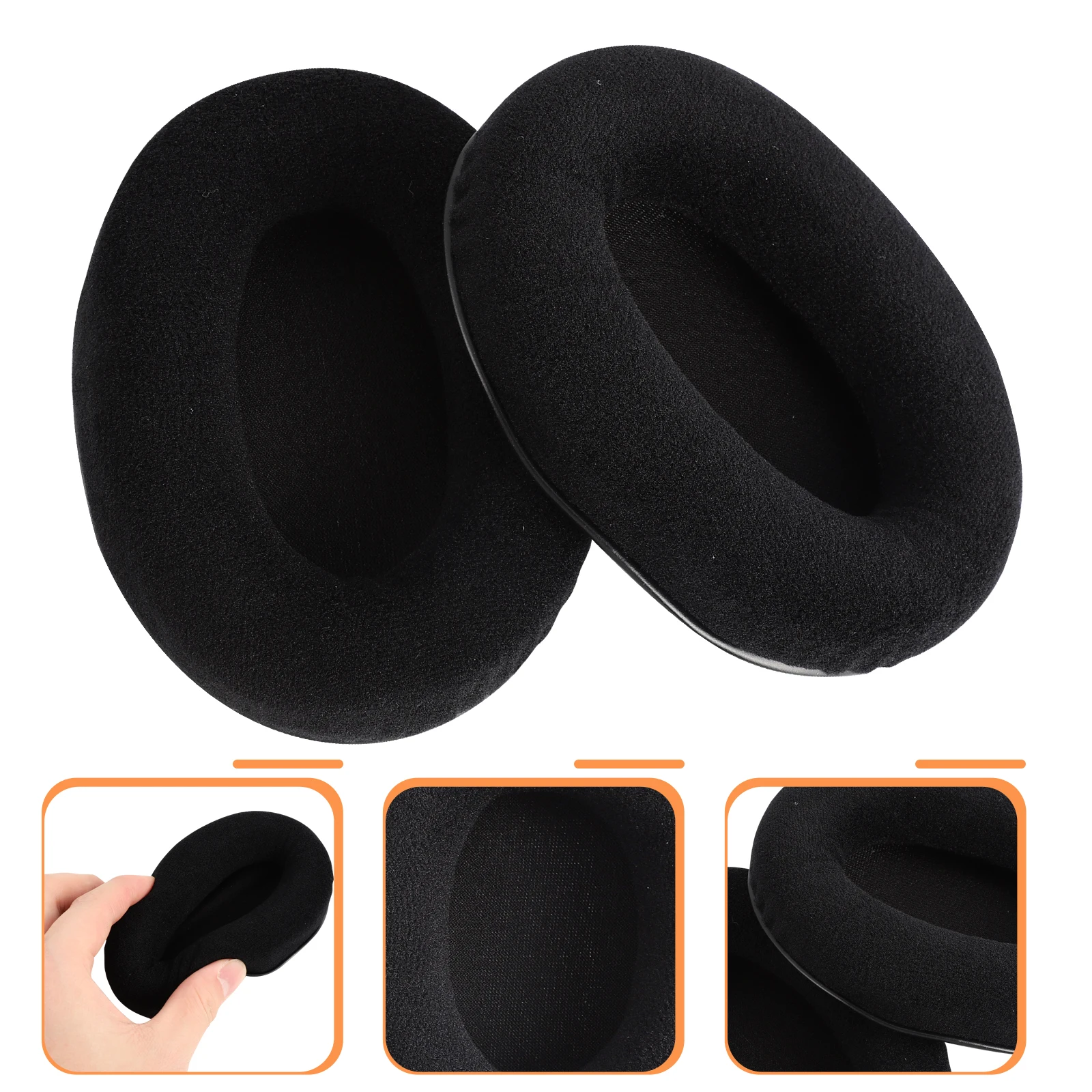

2 Pcs Headphone Sponge Case Headset Cover Covers Replace for Convenient Pads Memory Foam Protective