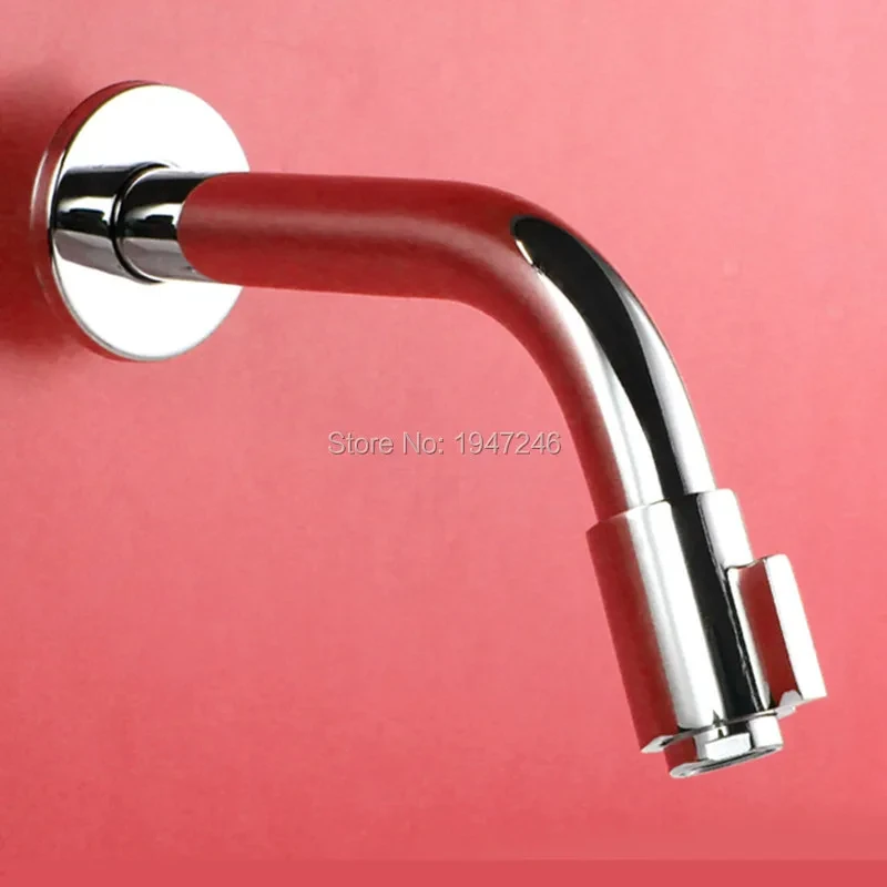 

Factory Manage Chrome All copper single cold faucet basin faucet into the wall High Quality Taps