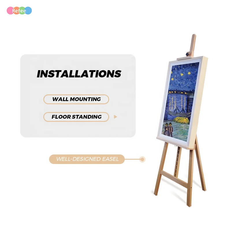 22in 32in 40in 43in 55in Digital Art Screen Smart Electronic Picture Nft Display 2k 4k Display Oil Nft Picture Frame Art Gallery