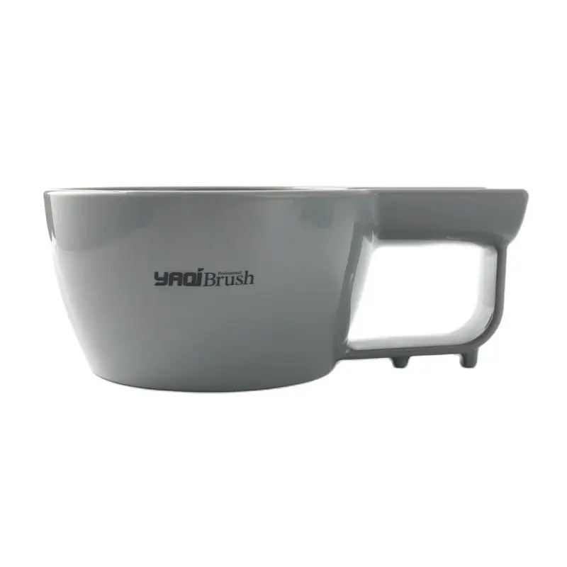 Yaqi High Quality Gray Color Plastic Shaving Bowl For Men Shaving Brush