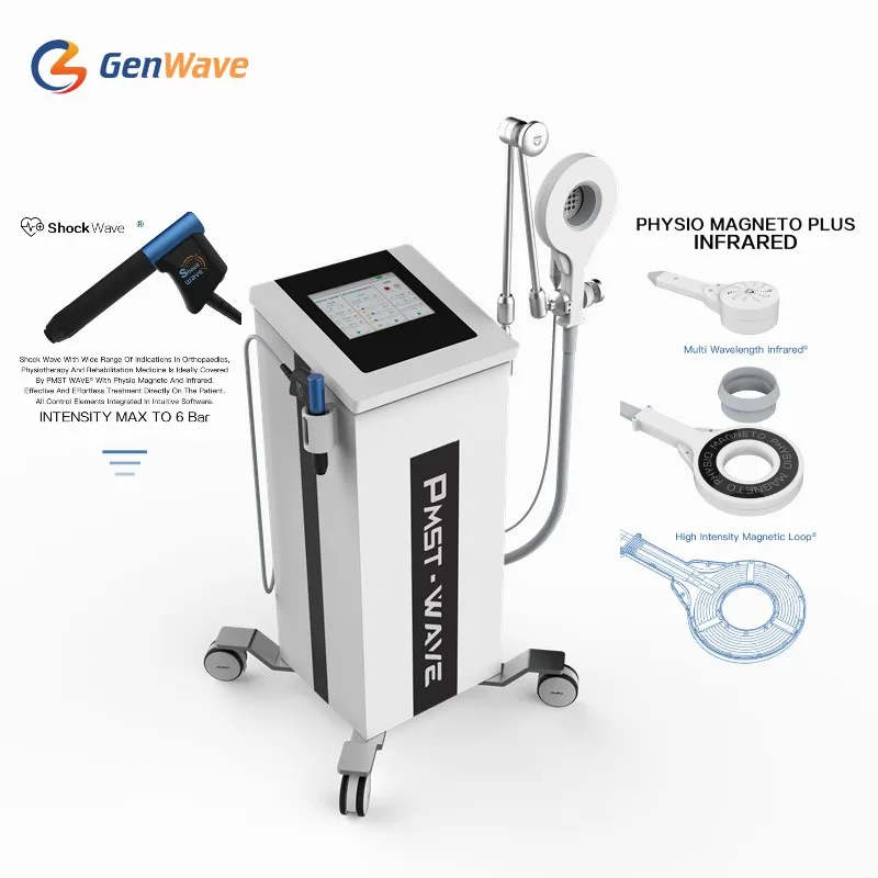 EMTT 4Tesla Physio Magneto Shockwave Therapiegerät – NIRS mit starker Intensität zur Schmerzlinderung, Sportrehabilitation