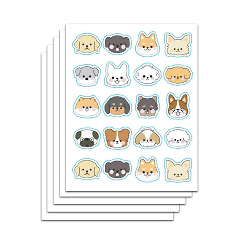 100 قطعة من ملصقات حب الشباب لا تسبب الحساسية، مقاومة للماء، خالية من الكحول مع تصميم لطيف على شكل كلب #4