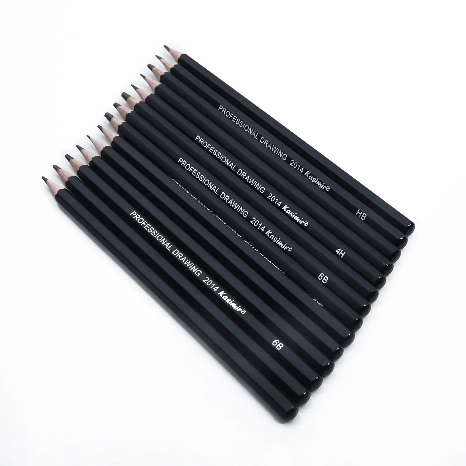 14Pcs Pencils Artists Art Students Painting Drawing 6H-12B Sketch Tool Kit Practical Portable Pro Beginners Sketching