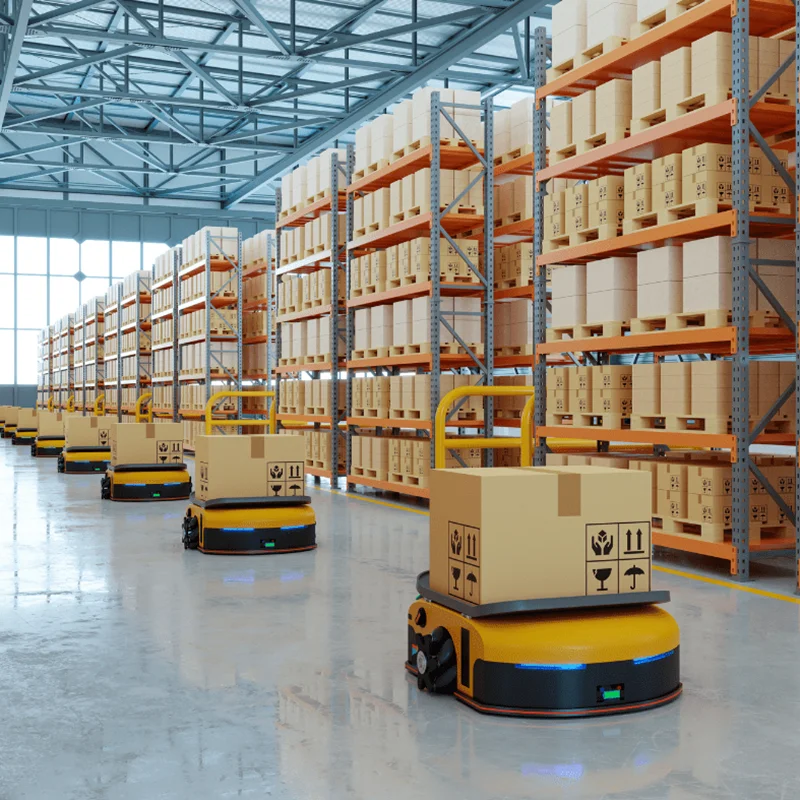 Clamping Forklift Warehouse Automatic Logistics Robots Agv Robot Warehousing Logistics Handling  Unmanned Transportation view 4