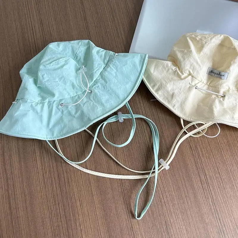 1 Stück Damen-Sommer-Sonnenhut, schnell trocknend, mit breiter Krempe, koreanischer Stil, ideal für Strand und Reisen, vielseitig einsetzbar, mit integrierter Tasche. – Detail 4