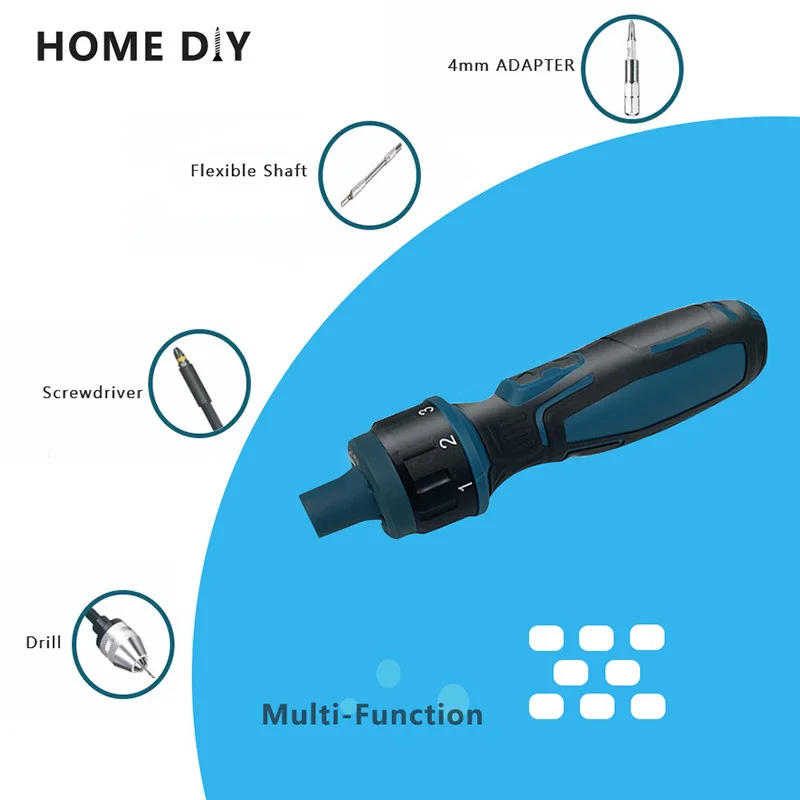 Tournevis électrique sans fil aste, mini perceuse, ensemble d'outils électriques, kit de perceuse électrique multifonction, entretien ménager