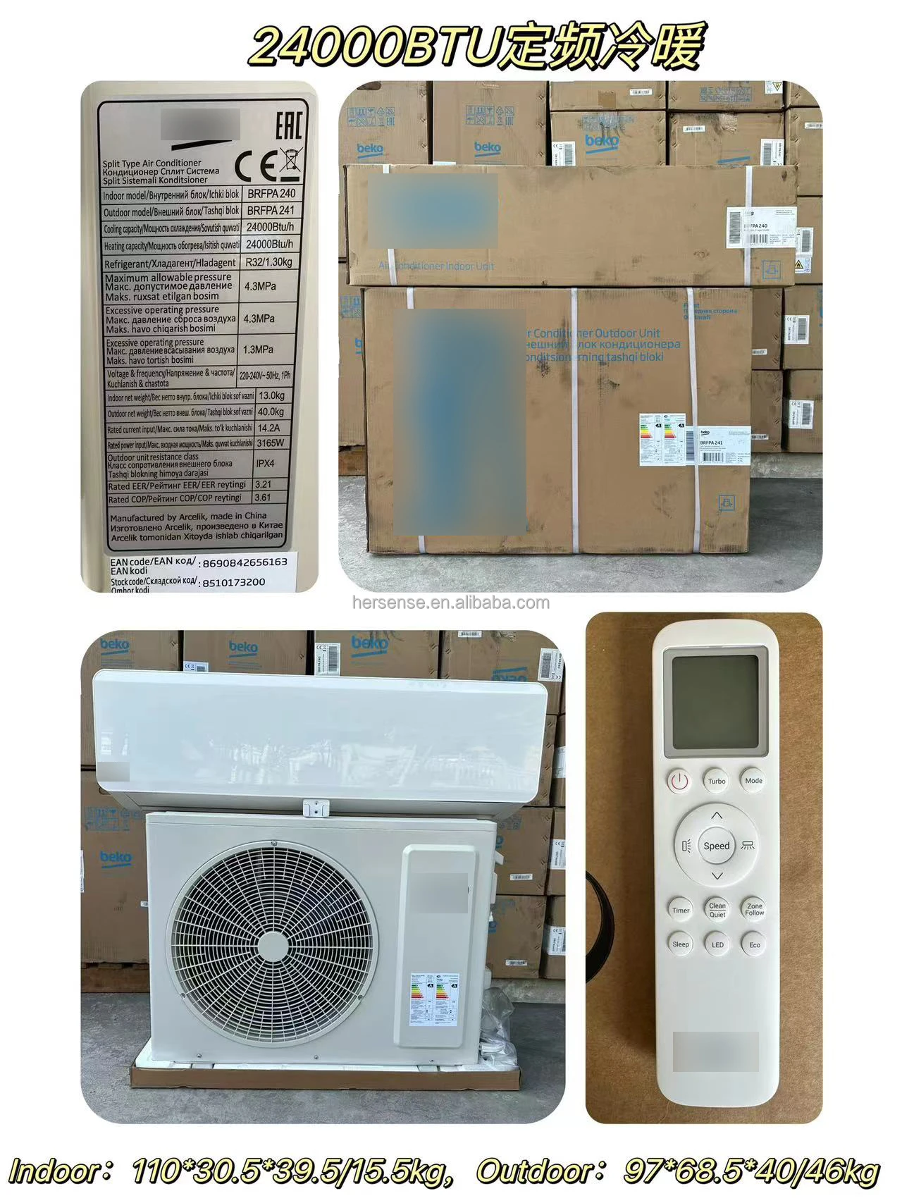 12k/18k/24k بارد وحرارة الصيف رائجة البيع توفير الطاقة العاكس جدار سبليت مكيفات الهواء مع R32 صديقة للبيئة الفريون