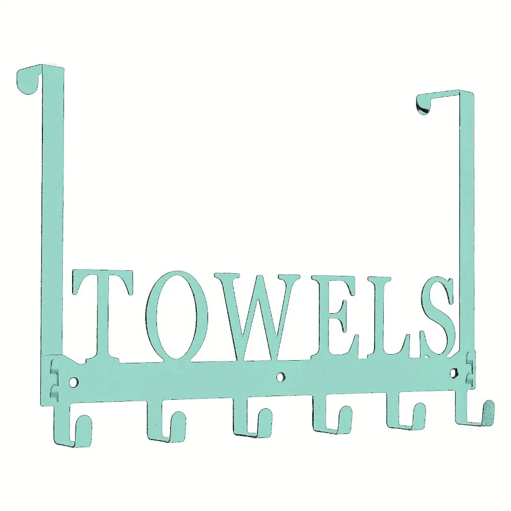 

Multifunctional Anti-slip Towel Rack Wall Mounted No-Punch Bath Towel Storage Rack 5 Hooks Towel Hanger Door Hooks Heavy Duty