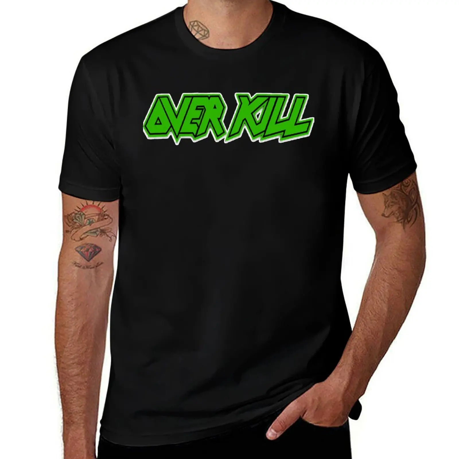 Overkill Band Logo Classic T-Shirt All Match Basic Short Sleeve Top T-Shirt