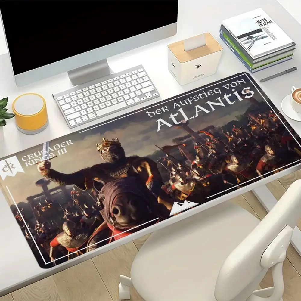 

Новый коврик для мыши C_Crusader K_King 3, большой игровой коврик для мыши, резиновый нескользящий коврик для клавиатуры для ПК, компьютерных геймеров, клавиатуры и коврика для мыши