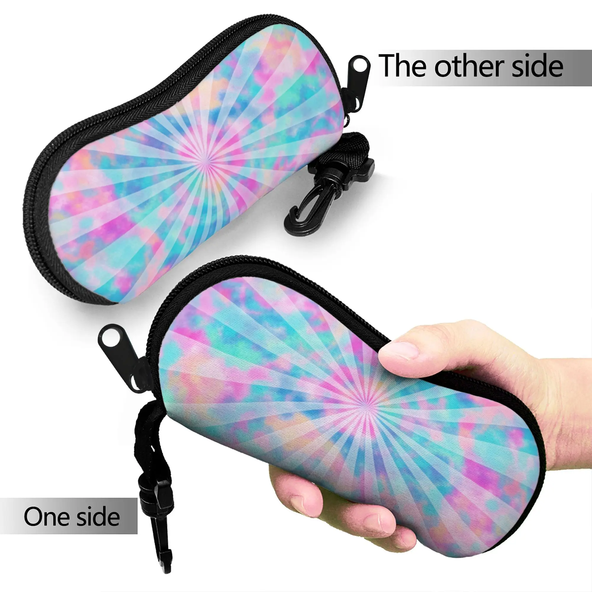 Abstract Swirl Disorder Glasses Case  Print Sunglasses Case Retro Pocket Eyeglass Protector Unisex Eyewear Storage