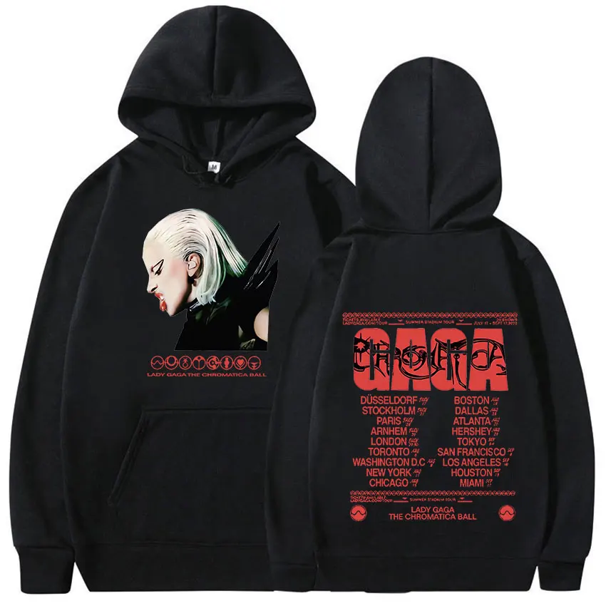 Singer Lady Gaga The Chromatica Ball Tour 2024 Hoodie Men Women