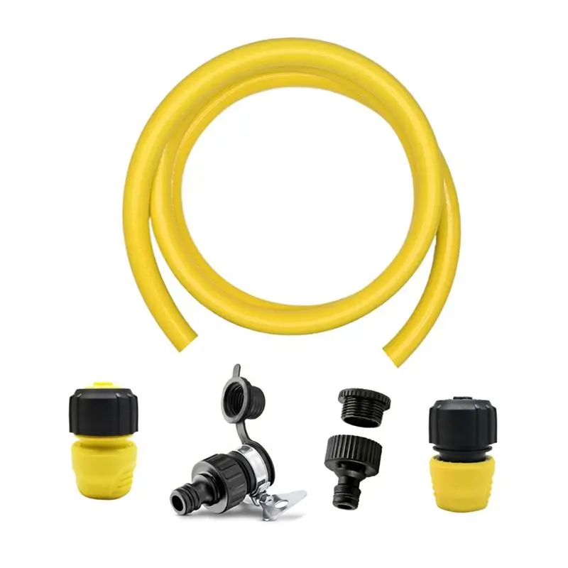 

A03Q-Water Stop Joint Faucet Universal Joint Included For Karcher Garden Hose 3/4 In X 9.84 FT Flexible Kink Resistant Hose Kit