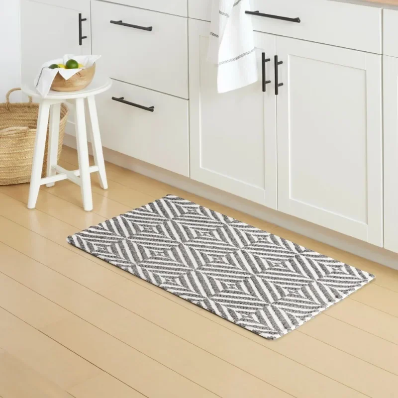 

Hot Sale.NEW Woven Fabric Mat, 18"x27", Grey, Available in Multiple Colors-Home