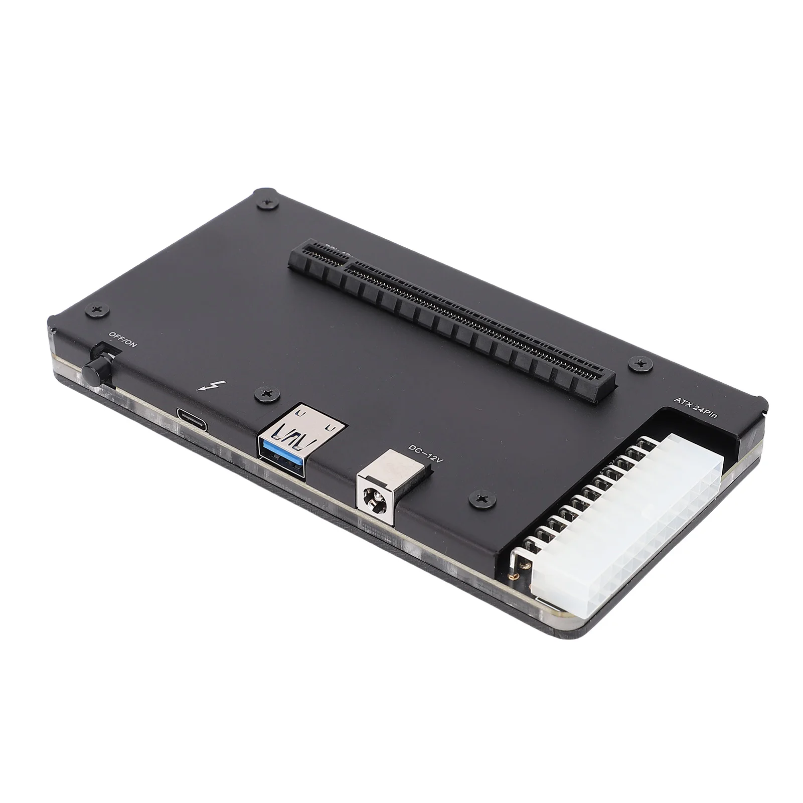 External Graphics Card Dock Easily Drive External GPU Aluminum Alloy 24Pin PCIE Interface with 1m Data Cable for Video Editing