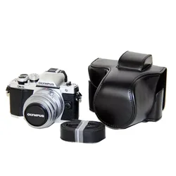 New Pu Leather Camera Case Bag For Olympus EM10 Mark II EM10 III EM10 II EM10 Mark III Camera Bag Cover With Strap