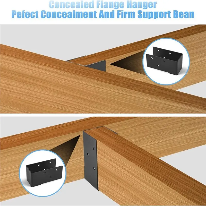 ABUL-Para cabides ocultos de 2x4 polegadas, 4 peças para balanço de 2x4 polegadas, guarnição externa, montagem de flanges ocultas