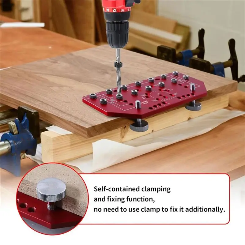 A7THK-Punch Locator 35Mm Hinge Install Template Drilling Locator 2-In-1 Shelf Pin Drilling Guide Jig