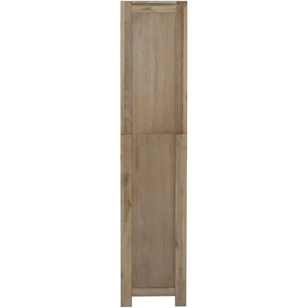 Librería de 5 niveles de madera maciza para dijes del hogar, libros de exhibición y decoración, solución de organización de 31,5 x 11,8 x 55,1