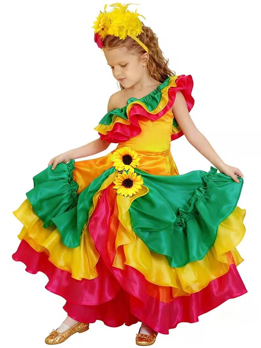 أزياء الهالوين التنكرية العرقية للأطفال كرنفال n Sle أداء الزي مادة البوليستر الصينية التقليدية... #5