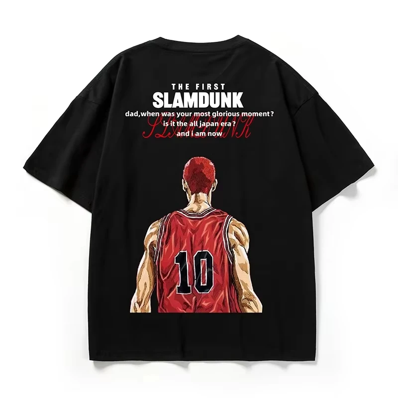

Motorcycle MClassic anime slam dunk print men's T-shirt top Japanese Harajuku cotton women's T-shirt