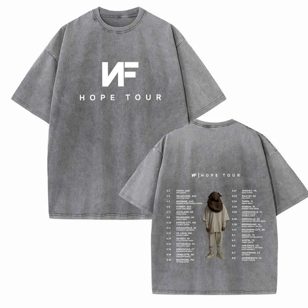 NF Hope Tour 2024 Shirts Vintage Harajuku Summer  Unisex O-Neck Short Regular  Sleeve Cotton T-Shirts