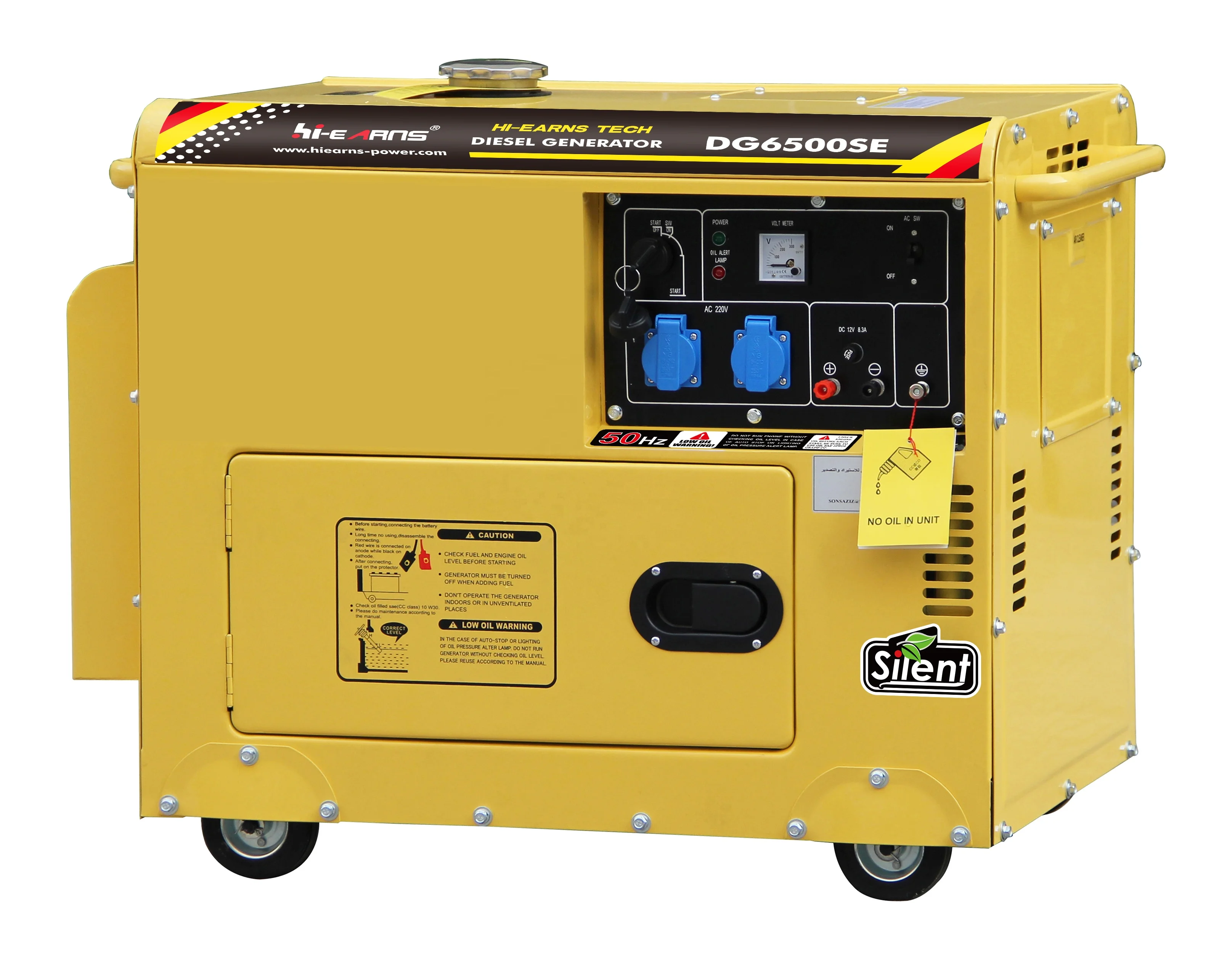 

hiearns DG6500SE 5kw silent generator for home use air cooled small die·sel generator price portable