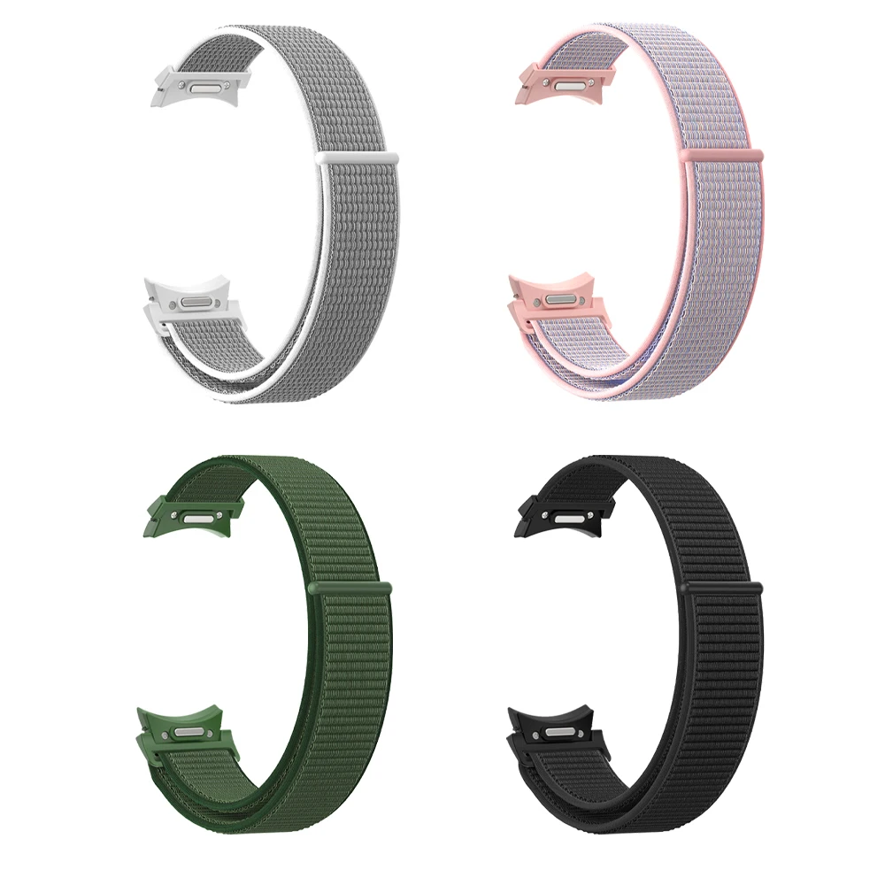 20mm Nylon loop Band For Samsung Galaxy Watch 6 4 Classic 5 pro 44mm 40mm 47mm 43mm 45mm 46 bracelet correa Galaxy Watch 4 Strap