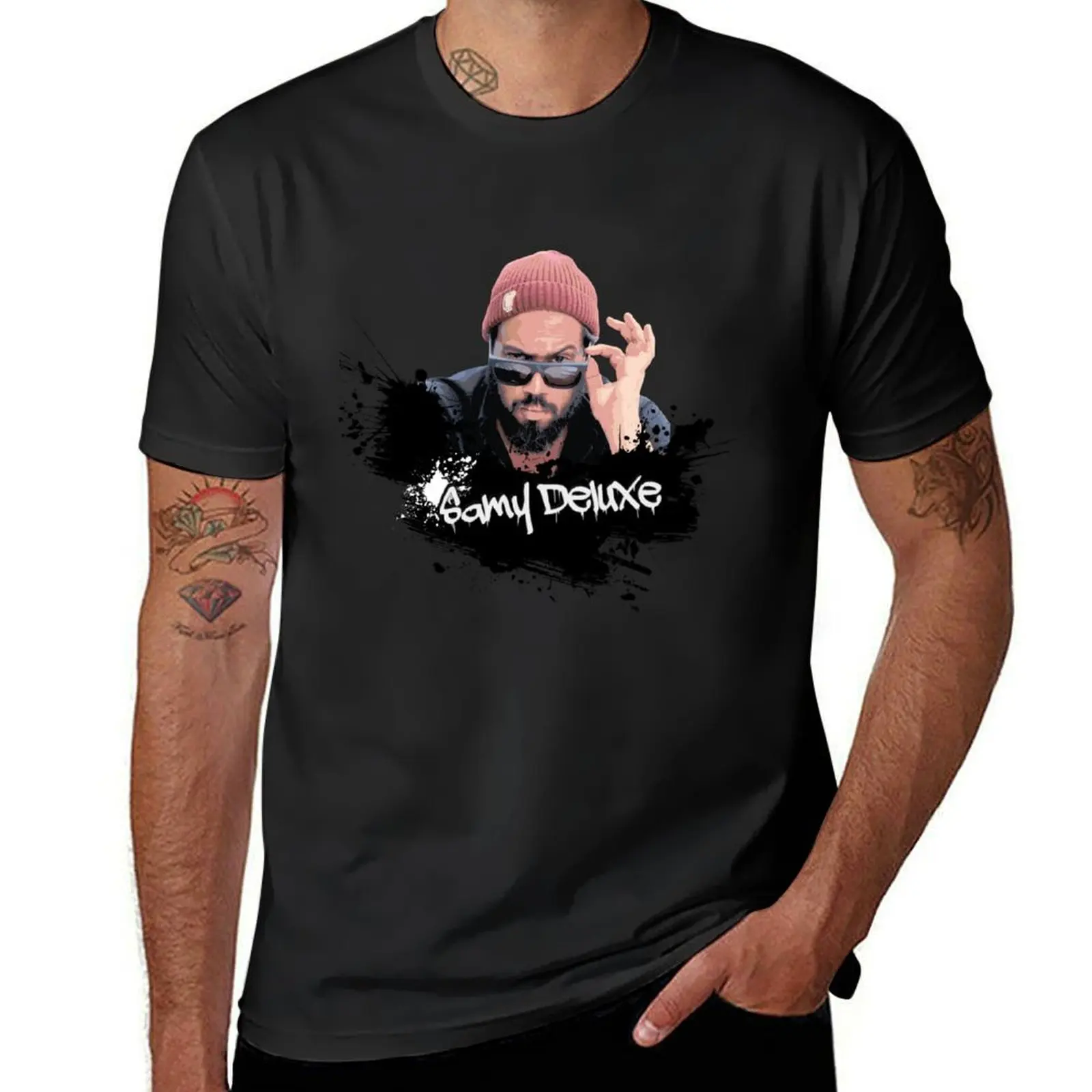 Samy Deluxe Wickeda MC SchwarzWeiss T-Shirt blacks boys whites for a boy plus size tops clothes for men