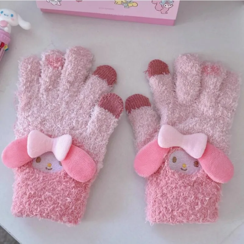 Lovely Cartoon Plush Gloves Plush Mittens Warm Soft Plush Short Fluffy Winter Protection Finger Gloves Adult