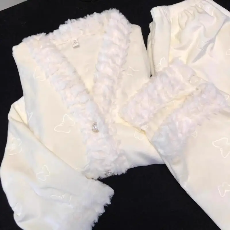 

Фланелевой пижамный комплект, женский пижамный комплект, женские теплые зимние пижамы, модная домашняя одежда, пижамы, милый и мягкий пижамный комплект