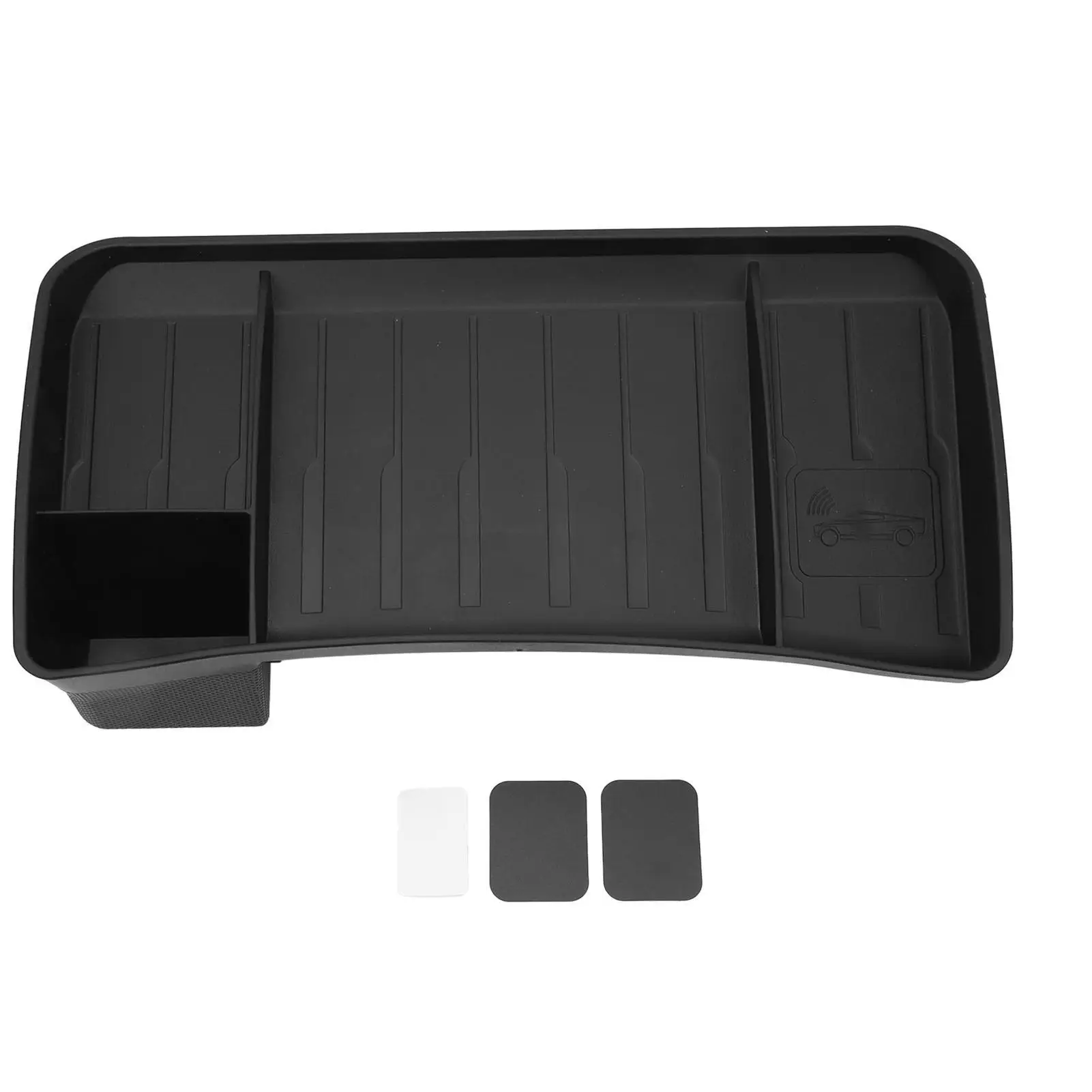 

Behind Screen Storage Tray TPE Dashboard Hidden Tray Center Console Organizer Tissue Holder fit for Tesla model 3 Y