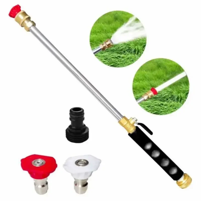 

Stainless Steel Adjustable High Pressure Car Cleaning Gun Garden Irrigation Power Non-Slip Sprayer Power Cleaner Link Jet Rod