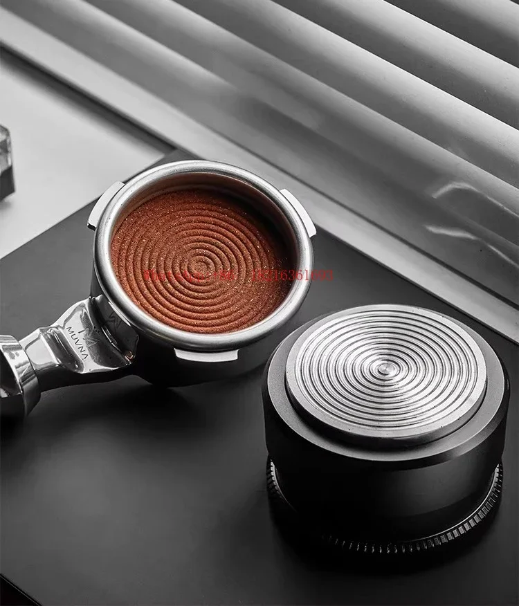 2026GOOD Italian Coffee Gravity Powder Dispenser Solid Wood Stainless Steel Horizontal Powder Press Powder Pad Set