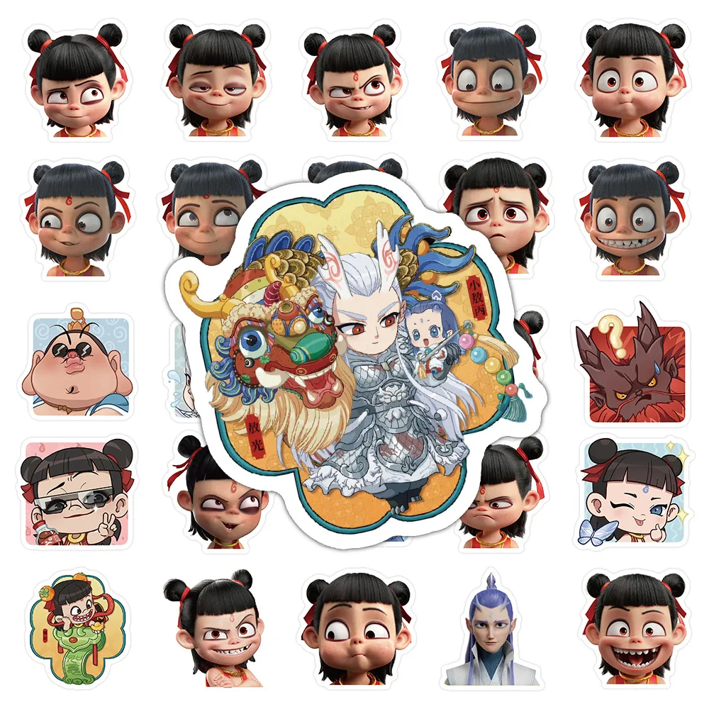 

10/40/80PCS Cartoon Animation Movie NE ZHA: I AM THE DESTINY Stickers Funny Meme Graffiti Decal Kids Toy Decorative Water Cup