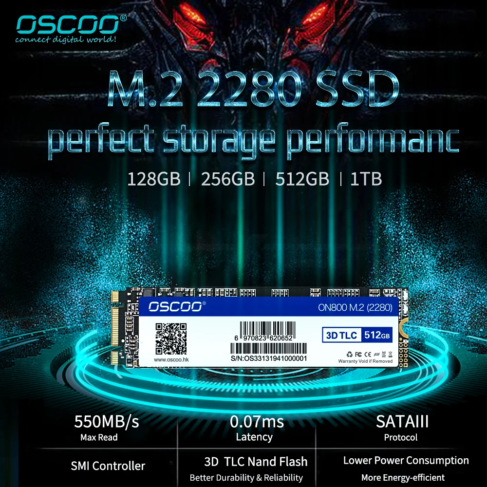 SSD M2 1TB M.2 2280 SSD 128gb 256gb 512gb SSD SATA3 OSCOO HDD wewnętrzne dyski półprzewodnikowe