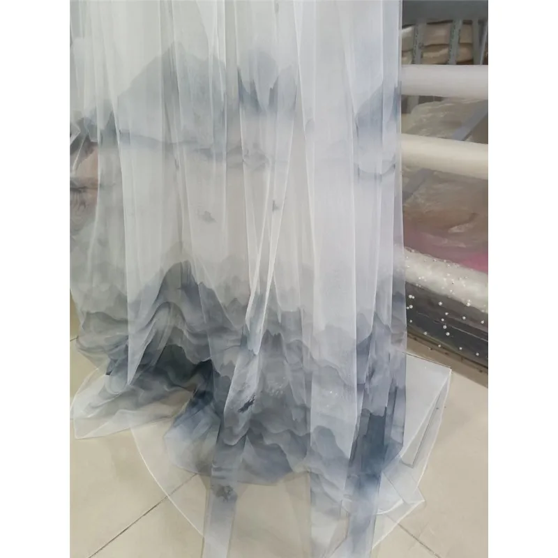 

Новая изысканная мягкая сетчатая ткань с чернилами, высококачественная одежда ручной работы, шторы, скатерти, фоны, декоративные аксессуары