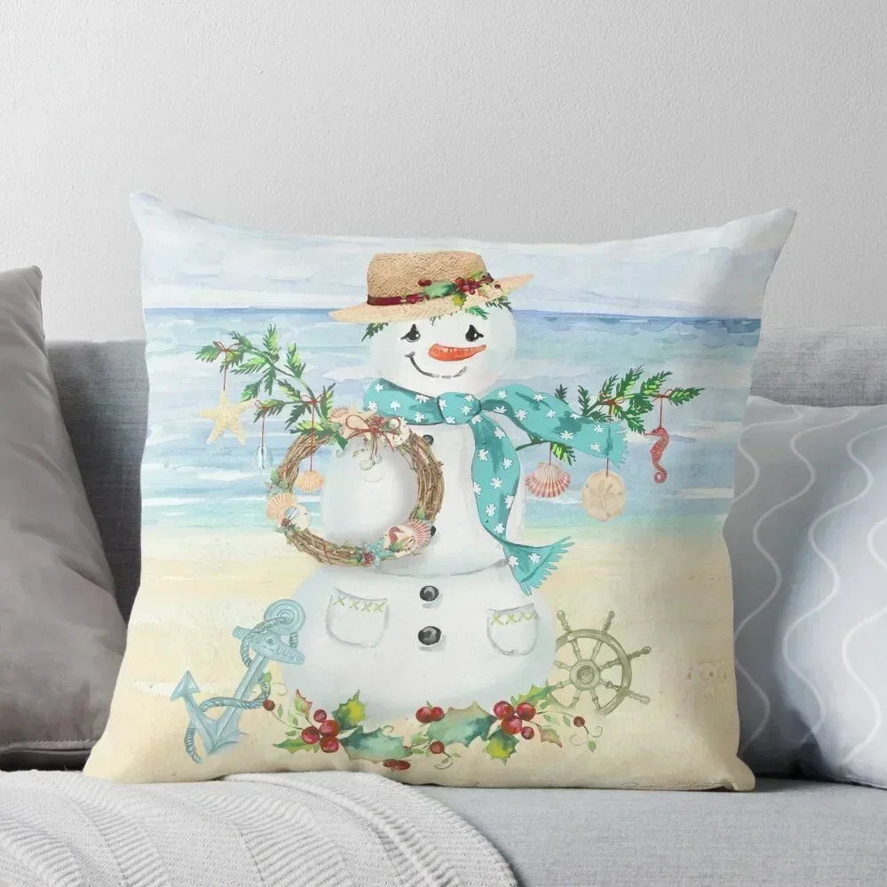 

Coastal Christmas F Throw Pillow Pillowcases Bed Cushions Pillows Aesthetic bed pillows Ornamental Pillow pillow