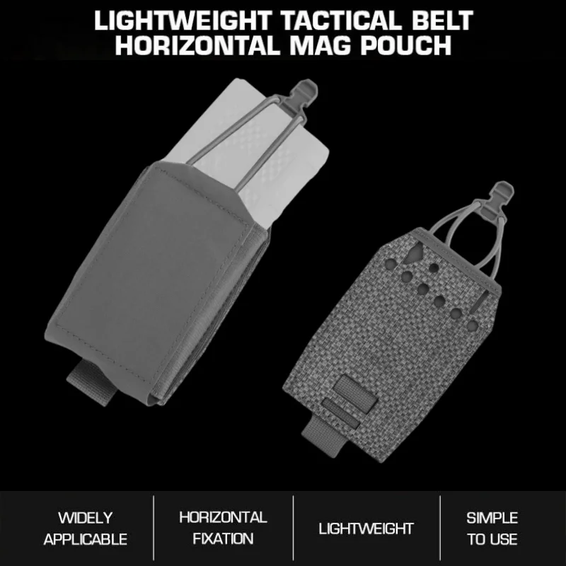 

Horizontal Belt 5.56 Mag Pouch | Lightweight Rifle Magazine Carrier | For Outdoor Exploration Accessory