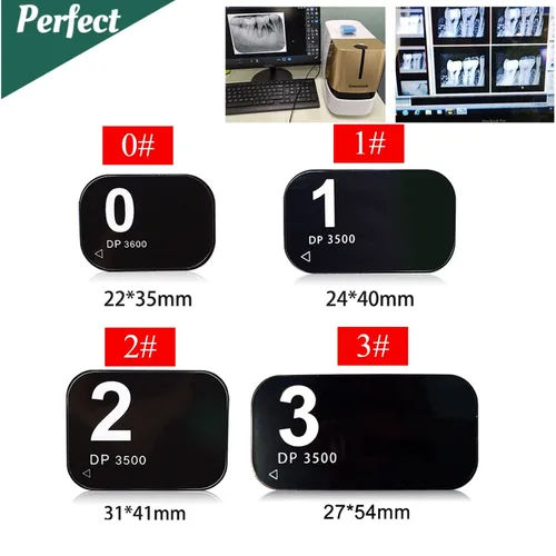 Placas de fósforo Oral de rayos X dentales, placa de escáner de imágenes con Sensor de rayos X Digital, placas de almacenamiento de fósforo para escáner General