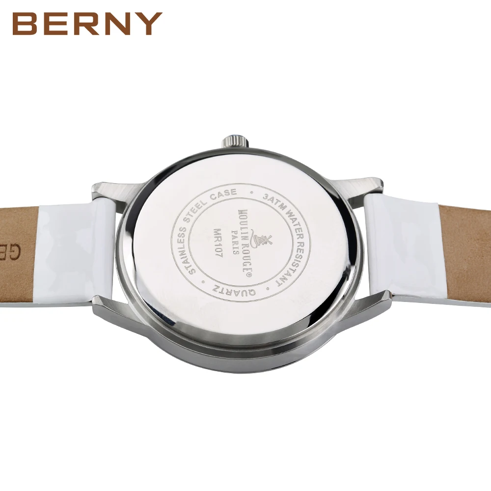 Reloj de cuarzo con movimiento japonés para mujer, reloj de pulsera deportivo con correa de cuero y ventana, informal, resistente al agua