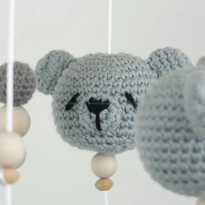 Crib ornament speelgoed gehaakte dieren rammelaar mobiel speelgoed baby kinderwagen decoraties