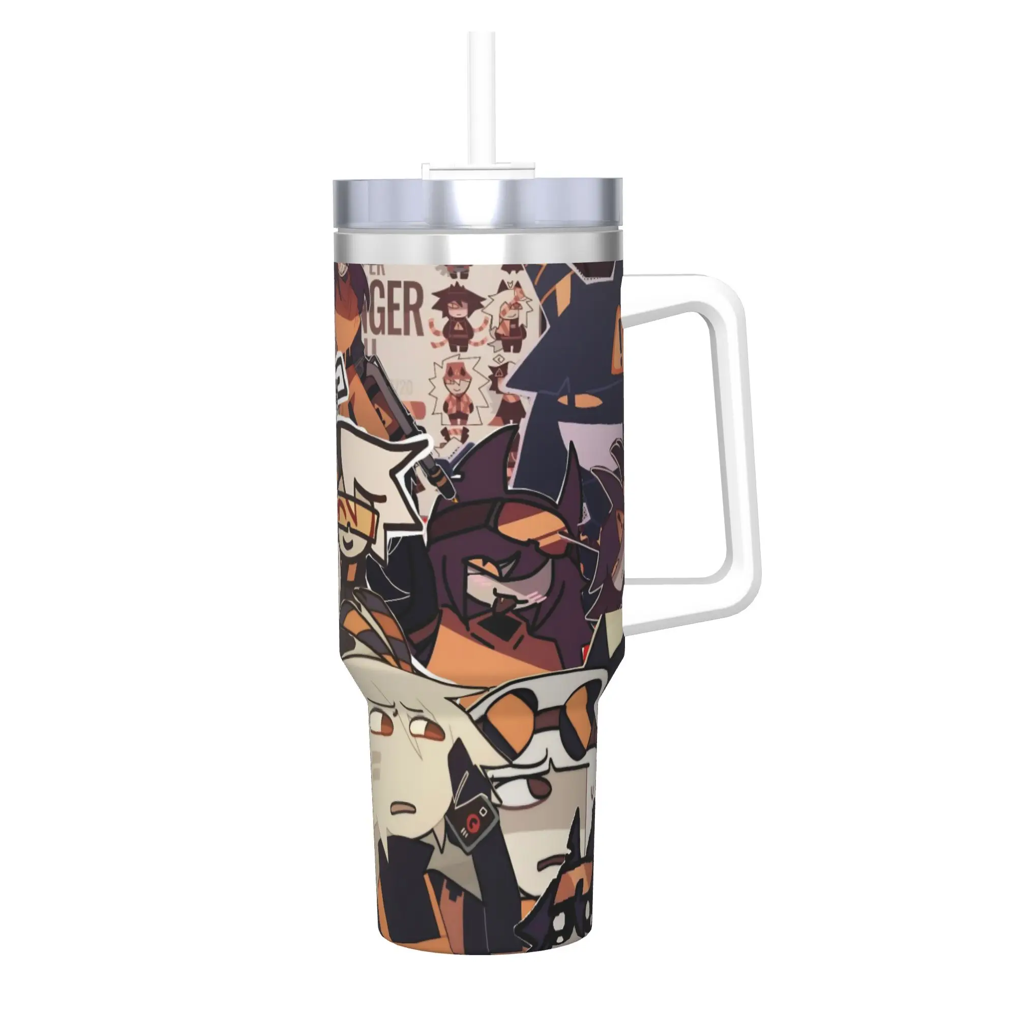 FPE Fundamental Paper Education Tumbler 40oz Stainless Steel Double Wall Vacuum Insulated  Cup With Straw