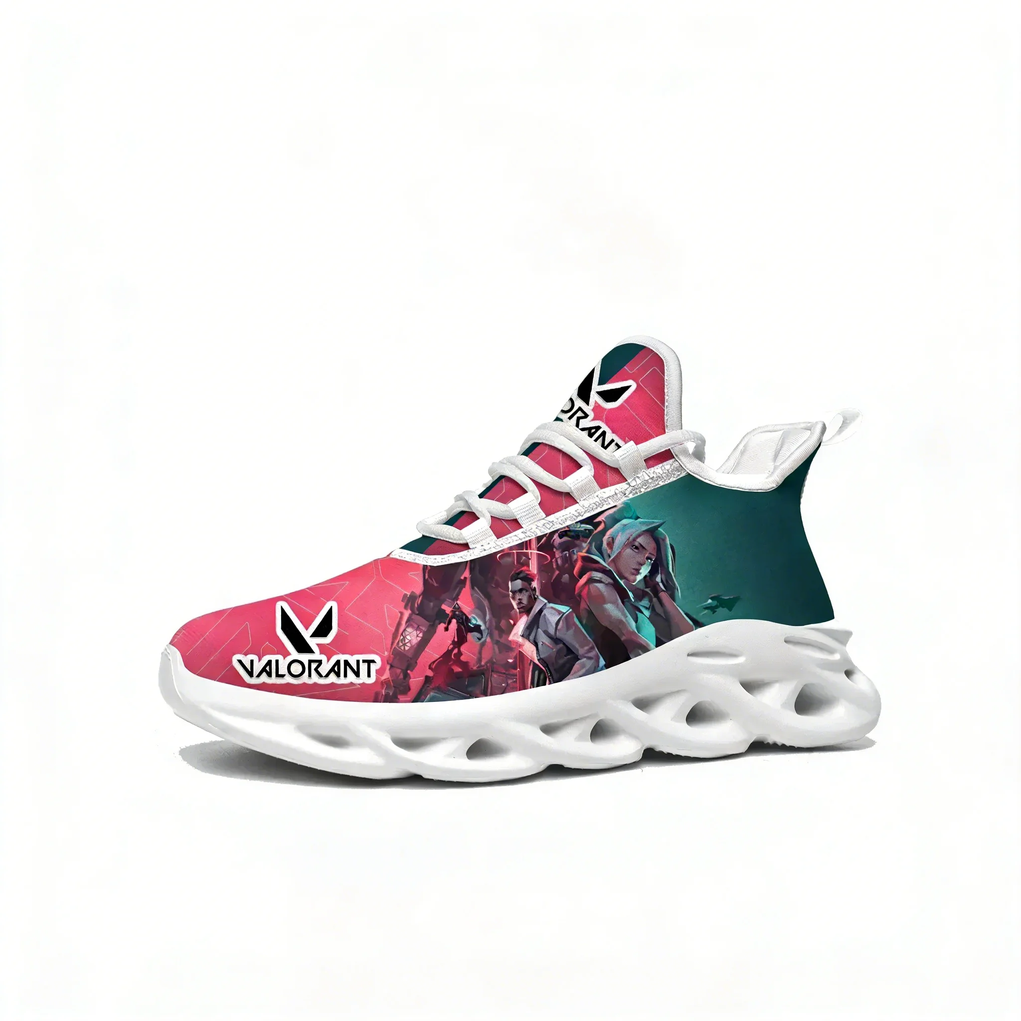

Agent Manga Cartoon Game Valorant Sneakers Mens Womens Sports Running Shoes Custom Built Lace Up Shoes
